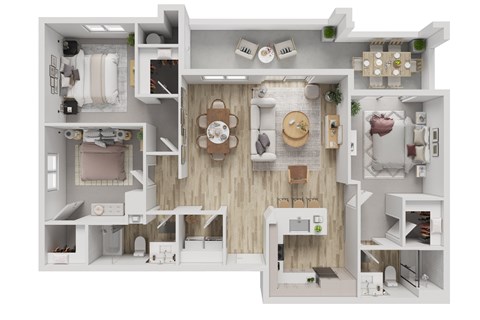 Floor plan for 3 beds, 2 baths, 1678 sqft